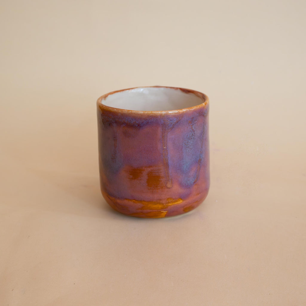 Handmade Porcelain Coffee Mug: Unique Wavy Handle, Art Lover Gift