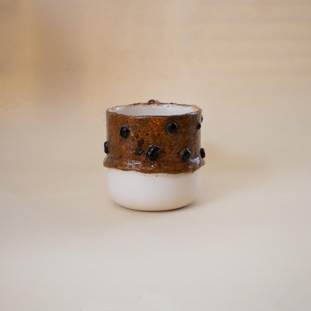 Handmade Porcelain Mug: Chocolate Cookie Texture Ceramic Cup