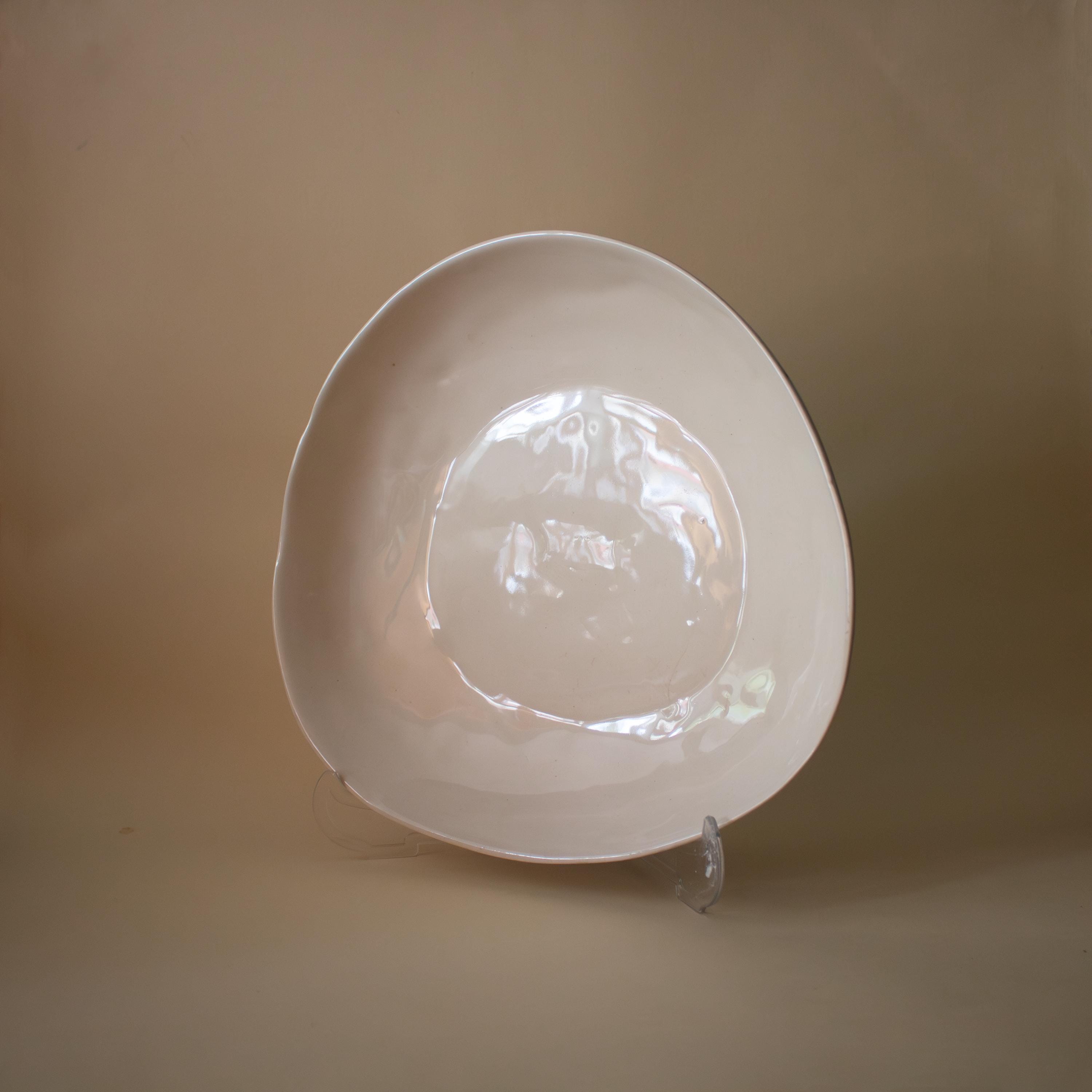 black and white Marble Porcelain Salad Plate - Artisanal Dinnerware for a Stylish Table Setting