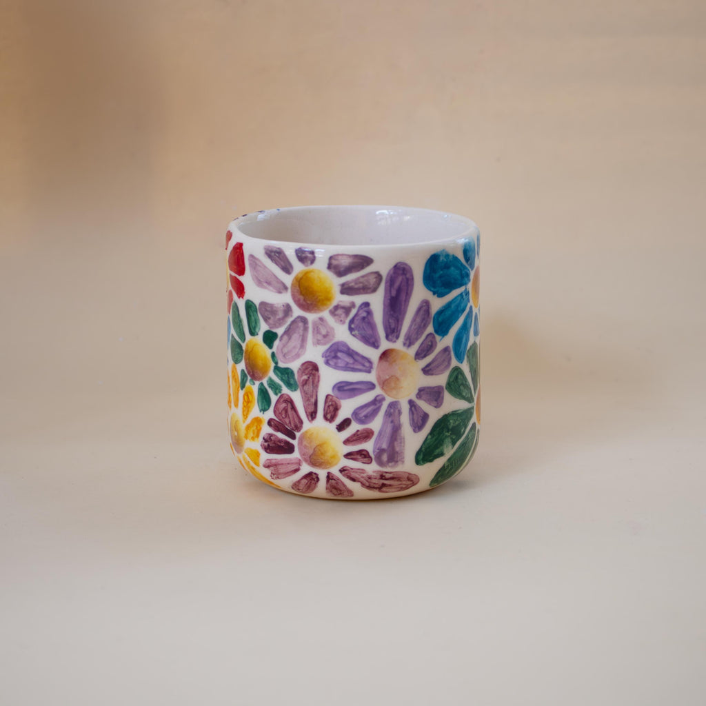 Charming Flower Mug - Handmade Ceramic Coffee Cup Gift | hand painted Mug