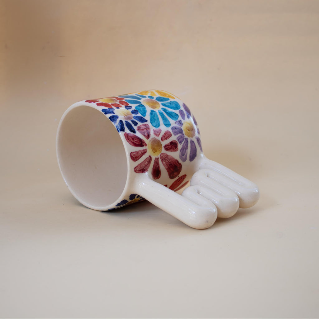 Charming Flower Mug - Handmade Ceramic Coffee Cup Gift | hand painted Mug
