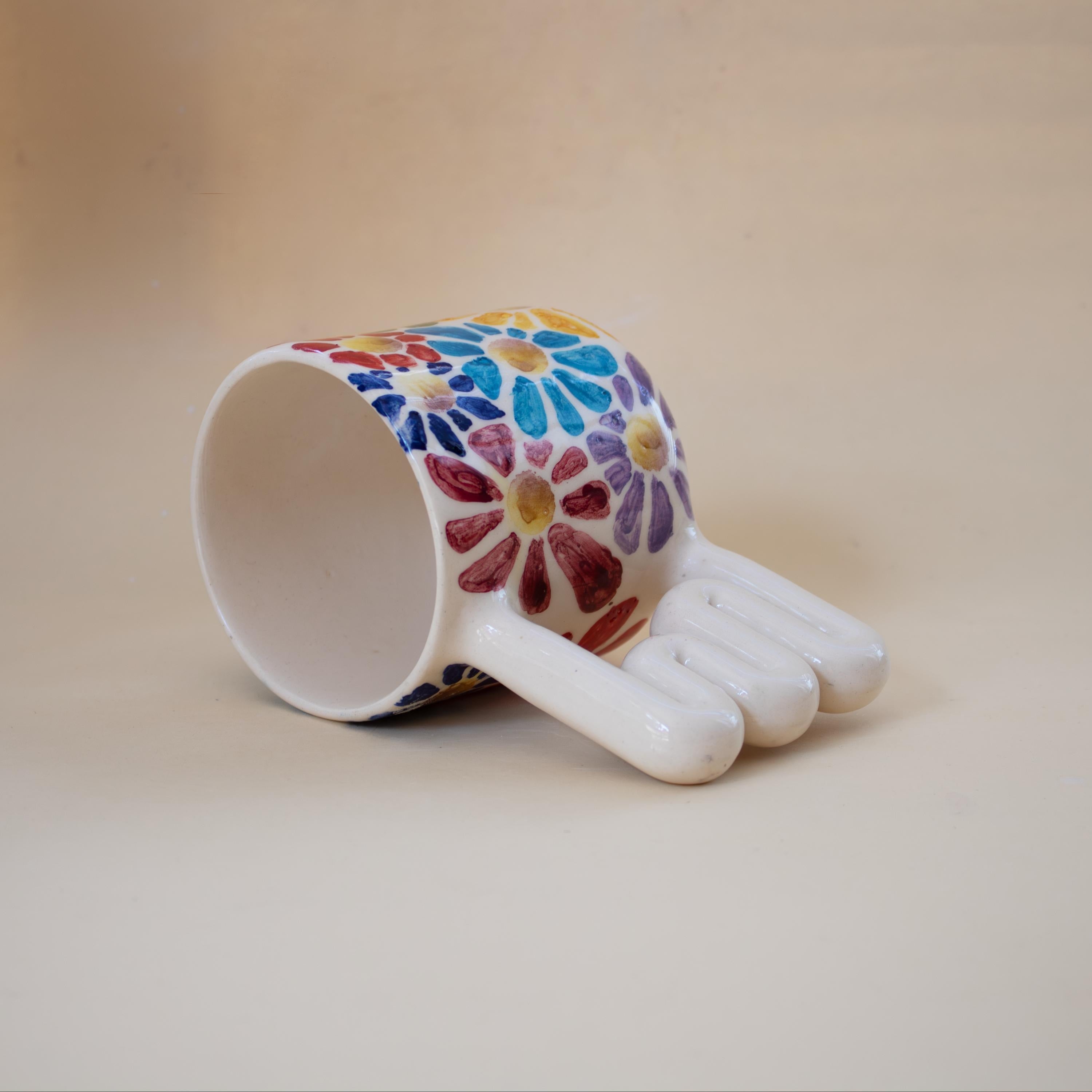 Charming Flower Mug - Handmade Ceramic Coffee Cup Gift | hand painted Mug