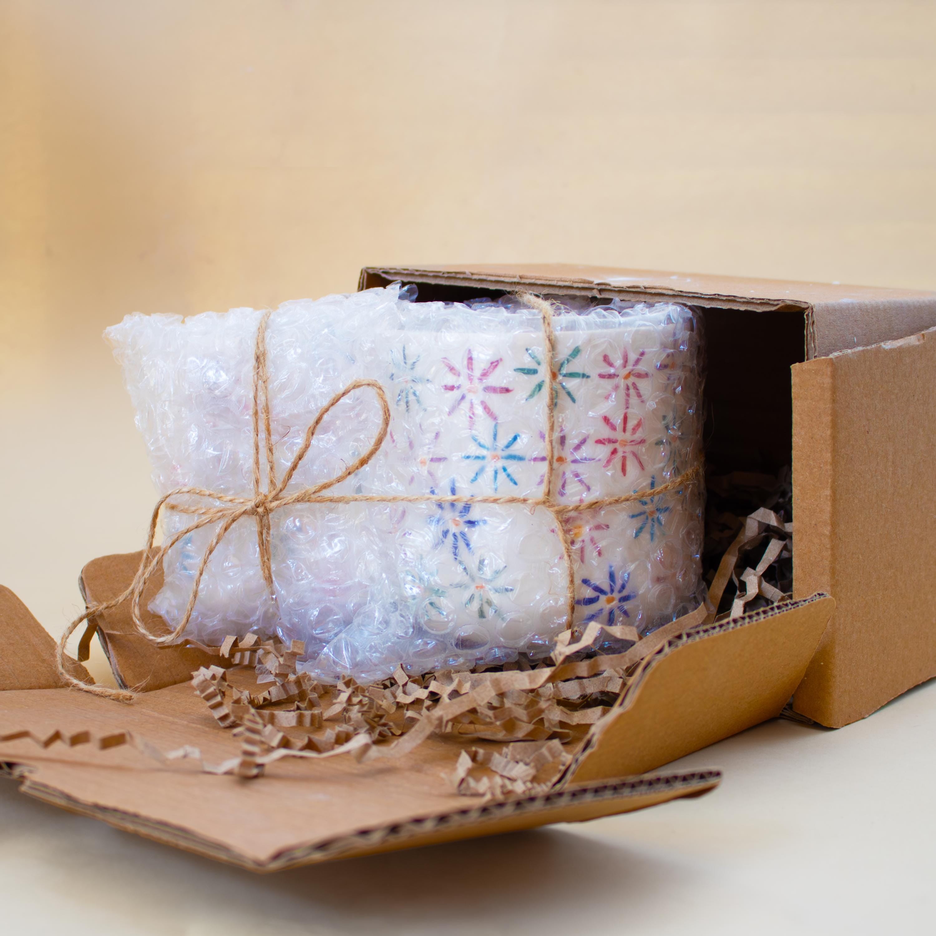 Handmade Ceramic Mug: Floral Blossom Design, Wavy Handle porcelain cup